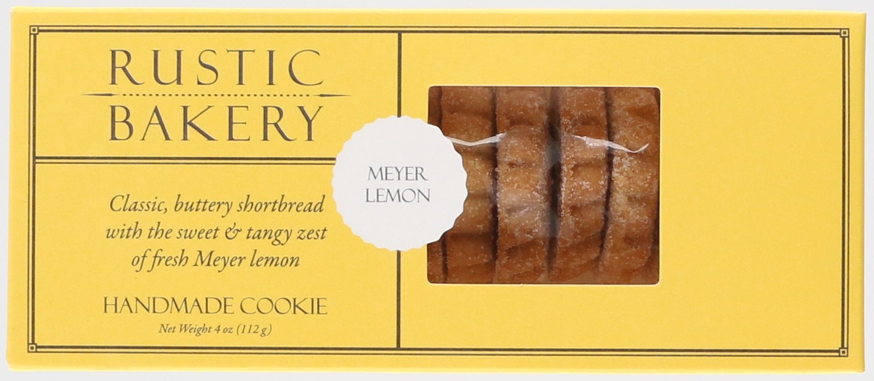 Rustic Bakery Handmade Cookies Meyer Lemon Shortbread 4 oz